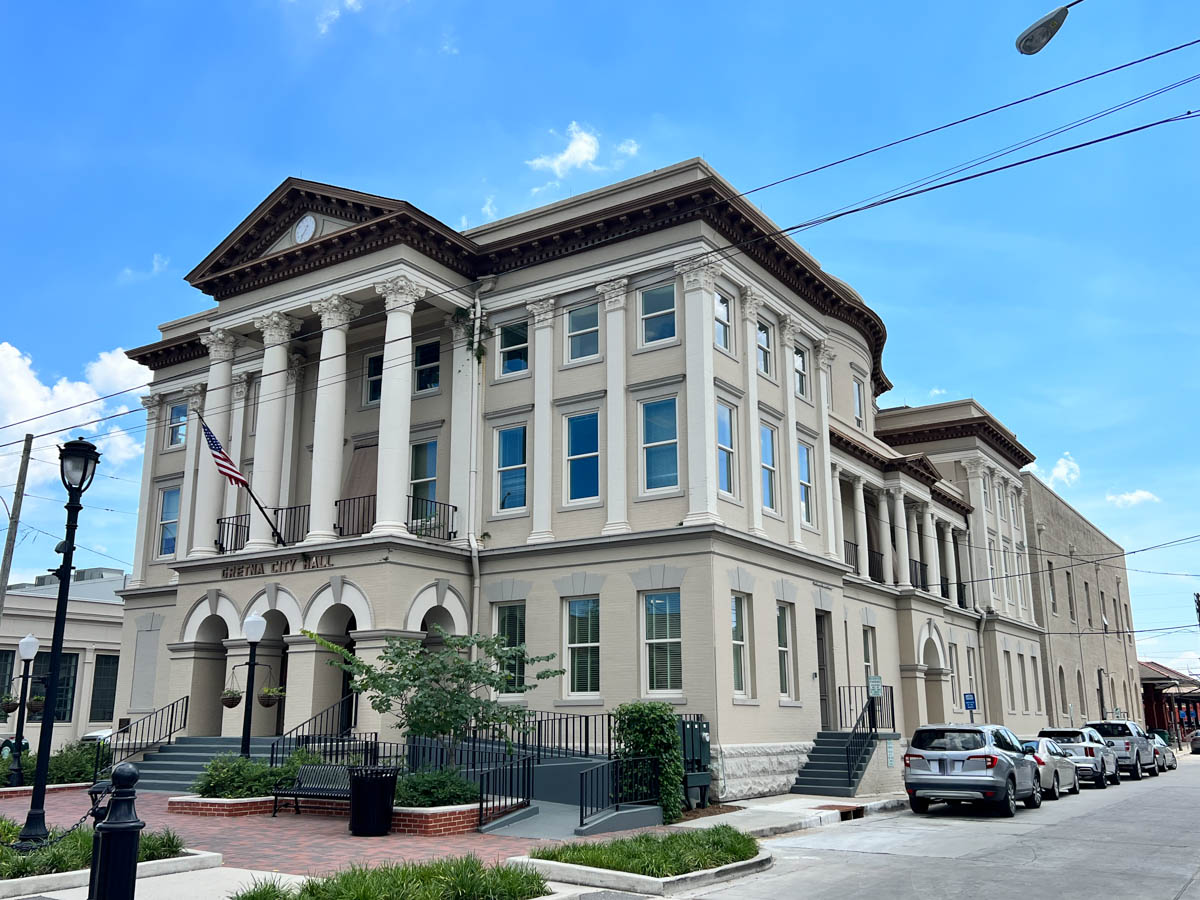 Gretna City Hall Winco Window